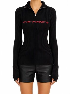 MISBHV “Extacy” Black Ribbed Turtleneck Sweater